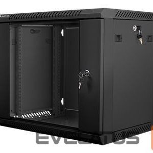 Serverid Lanberg  Rack cabinet 19" wall-mount 9U/600x450 (flat pack) V2, black | 