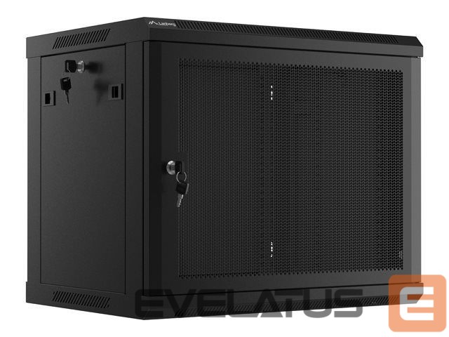 Serverid Lanberg Rack cabinet 19" wall-mount 9U/600x450 with perforated door (flat pack), black |