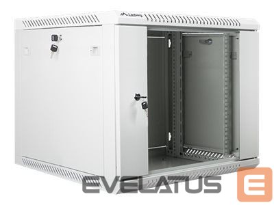 Serverid Lanberg Rack cabinet 19" wall-mount 9U/600x600 (flat pack) with glass door V2, grey |