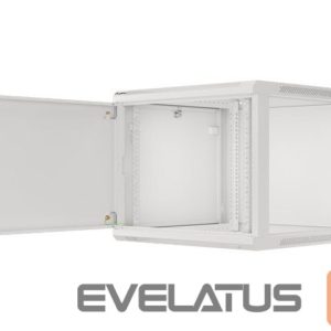 Serverid Lanberg  Rack cabinet 19" wall-mount 9U/600x600 (flat pack) for self-assembly with metal door, grey | 