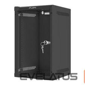 Serverid Lanberg  Rack cabinet 10" wall-mount 9U/280x310 (flat pack) with glass door, black | 