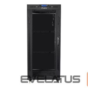 Serverid Lanberg  Rack cabinet 19" free-standing 27U/600x600 (flat pack) with glass door lCD V2, black | 