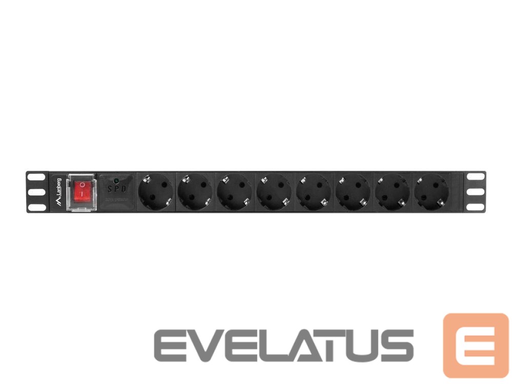 Serverid Lanberg Power Distribution unit 19", 8 outlets, black |