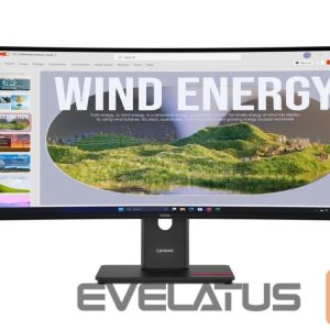 Monitorid Lenovo  ThinkVision | T34WD-40 | 34 " | VA | 21:9 | 120 Hz | 4 ms | 3440 x 1440 pixels | 300 cd/m² | HDMI ports quantity 1 | Eclipse black | Warranty 36 month(s) 