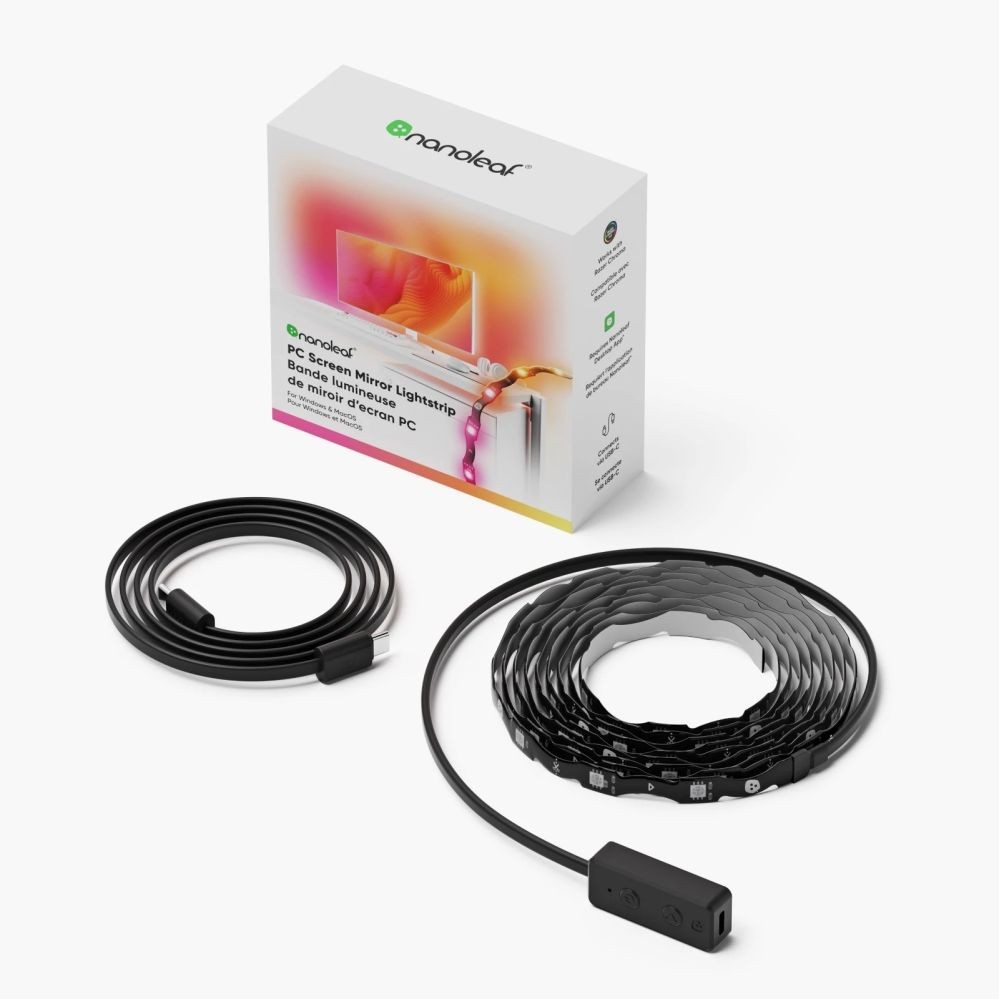 Valgustid Nanoleaf 4D PC Screen Mirror Lightstrip USB, 2.5m|10 W|Multicolor RGB