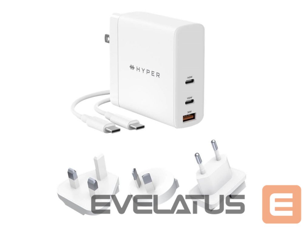 Fitness käevõru HYPER Juice GaN 140W USB-C Charger | White