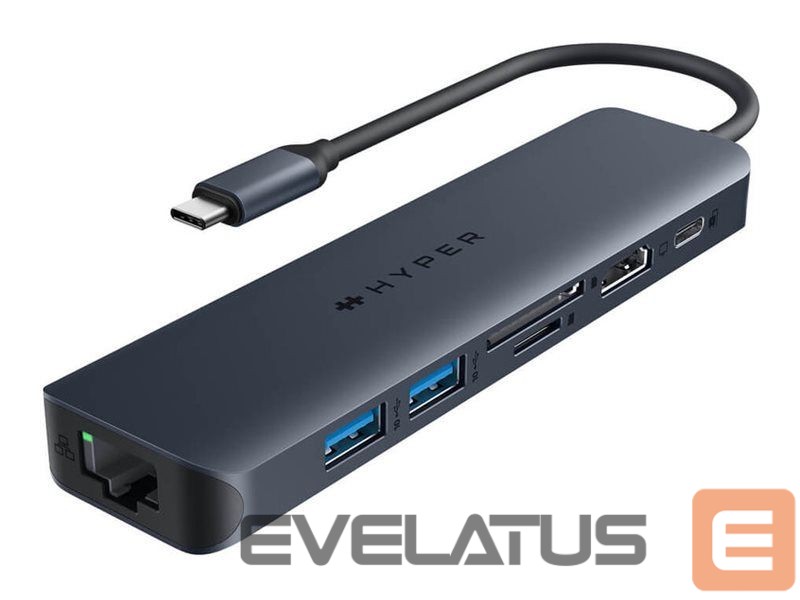 Juhtmevabad kõrvaklapid HYPER | Drive EcoSmart Gen.2 Universal USB-C 7-in-1 Hub w 100 W PD Power Pass-thru