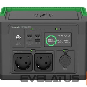 Serverid Schneider Electric  APC OffGrid Portable Power Station 330, 230V, 332Wh Lithium-ion, LCD, 2 CEE 7/3 Schuko outlets, Sinewave, 3 USB-A, 1 USB-C, Wireless Charger | 