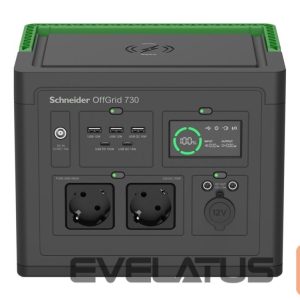 Serverid Schneider Electric  APC OffGrid Portable Power Station 730, 738Wh Lithium-ion, LCD, 2 CEE 7/3 Schuko outlets, Sinewave, 3 USB-A, 2 USB-C, Wireless Charger | 