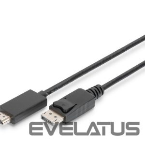 Monitori tarvik Digitus  Adapter Cable, DP - HDMI type A | DisplayPort to HDMI | 2 m 