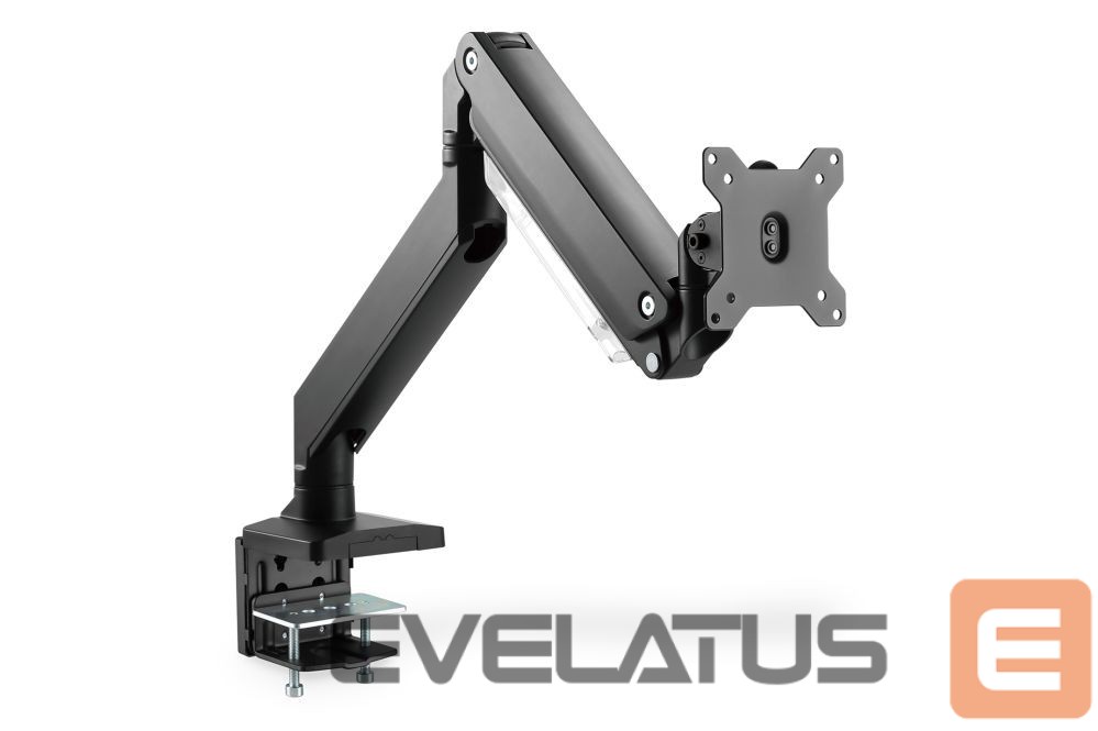 Teleri kinnitus Digitus Desk Mount | Universal Single Monitor Mount with Gas Spring and Clamp Mount | Adjustable Height, Rotate, Tilt, Swivel | 15-35 " | Maximum weight (capacity) 15 kg | Black