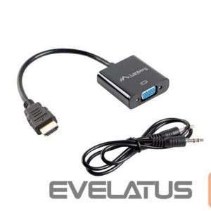 Monitori tarvik Lanberg  HDMI, Mini Jack 3.5 mm, VGA Adapter | AD-0017-BK | 20 m 