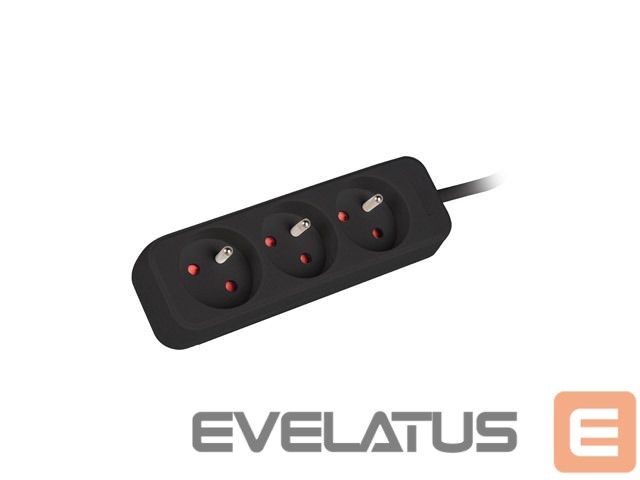 Serverid Lanberg Cable Power Strip, 3X French Outlets Quality-Grade Copper, 1.5 m | PS0-03E-0150-BK