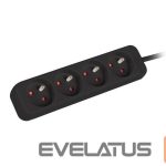 Serverid Lanberg  Cable Power Strip, 4X French Outlets Quality-Grade Copper, 1.5 m | PS0-04E-0150-BK 