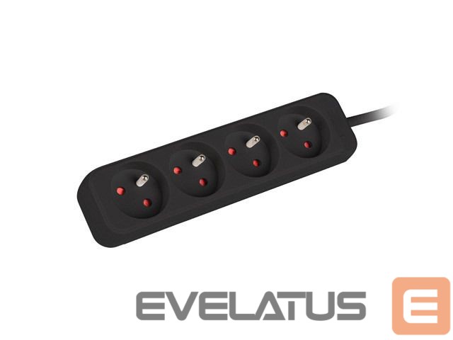 Serverid Lanberg Cable Power Strip, 4X French Outlets Quality-Grade Copper, 1.5 m | PS0-04E-0150-BK