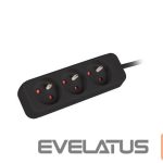 Serverid Lanberg  Cable Power Strip, 3X French Outlets Quality-Grade Copper, 3 m | PS0-03E-0300-BK 