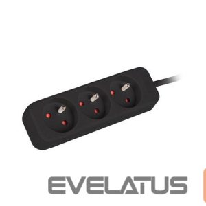Serverid Lanberg  Cable Power Strip, 3X French Outlets Quality-Grade Copper, 3 m | PS0-03E-0300-BK 