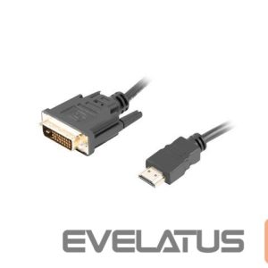 Monitori tarvik Lanberg  HDMI to DVI-D Cable Dual Link with Gold-Plated 4K Connectors | CA-HDDV-20CU-0018-BK | HDMI to DVI-D | 1.8 m 
