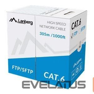 Monitori tarvik Lanberg  LAN Cable Cat.6 FTP, Solid CU Grey CPR + Fluke Passed | LCF6-11CU-0305-S | 305 m 