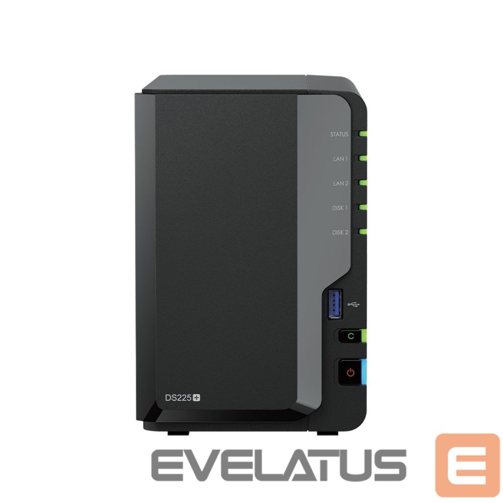 Mälupulk Synology DiskStation | DS225+ | Intel Celeron | J4125 | 2 GB | DDR4 | Black