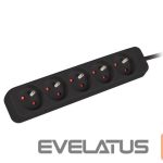 Serverid Lanberg  Cable Power Strip, 5X French Outlets Quality-Grade Copper, 3 m | PS0-05E-0300-BK 