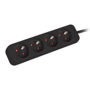 Kaitselüliti Lanberg  Power strip 1m 4x outlets for UPS system | PS0-04E-0100-IEC-BK | Sockets quantity 4 