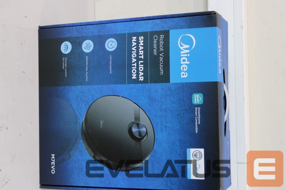 Tolmuimeja Midea SALE OUT. M7 Evo Robot Vacuum Cleaner, Black | Robot Vacuum Cleaner | M7 Evo | Dry | Lithium ion | 5200 mAh | Dust capacity 0.43 L | 1500 Pa | Black | BROKEN CAP ON BACK