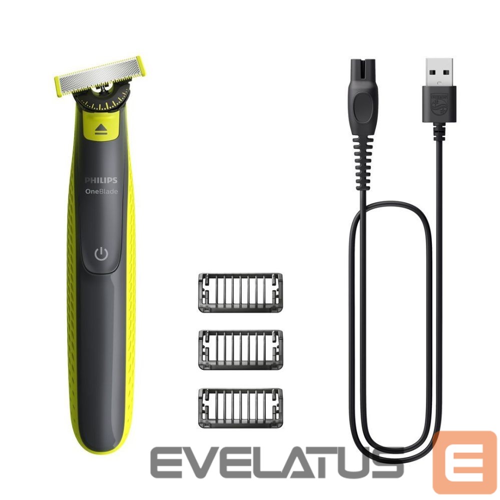 Raseerijad Philips Shaver | QP2724/23 OneBlade | Operating time (max) 45 min | Wet & Dry | NiMH | Black/Lime