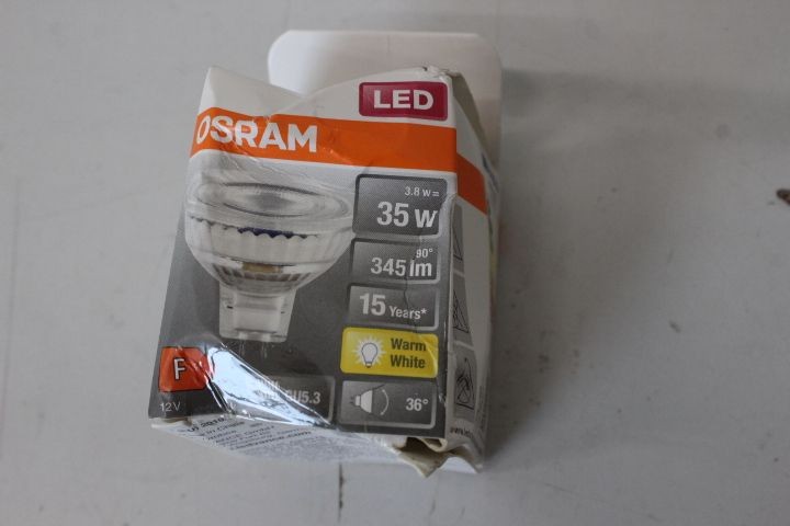 LED pirn Osram SALE OUT. Parathom Reflector LED 12V MR16 35 non-dim 36° 3,8W/827 GU5.3 bulb | Parathom Reflector LED | GU5.3 | 3.8 W | Warm White | DAMAGED PACKAGING