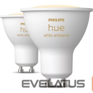 LED pirn Philips Hue  Smart Spotlight, 2 pcs pack | GU10 | 4.2 W | Warm to cool white light 