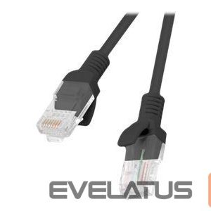 Monitori tarvik Lanberg  Patchcord CAT.5E UTP 0.25M black fluke passed 