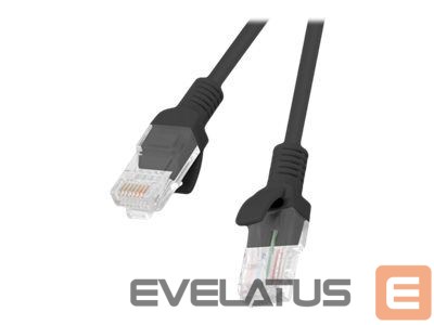 Monitori tarvik Lanberg Patchcord CAT.5E UTP 0.25M black fluke passed