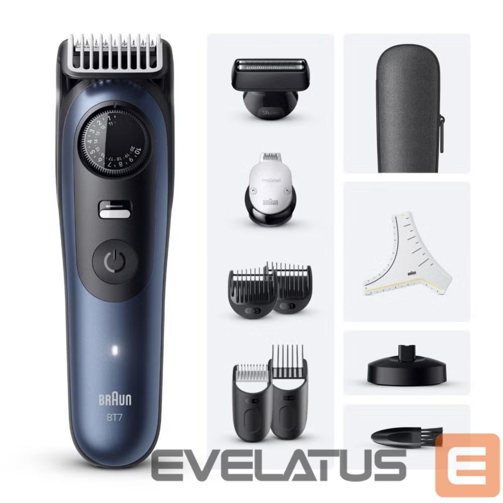 Juukselõikur Braun Beard Trimmer BT7540 BLK/BLU