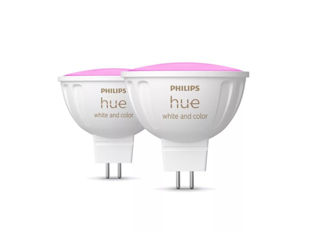 LED pirn Philips Hue WCA 6.3W 12V MR16, 2pcs | GU5.3