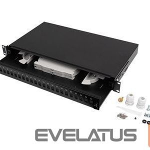Muud kaubad Lanberg  Rackmount 19" 1U Fiber Patch panel 24xSC Simplex/24XLC Duplex Black + Accessories | 
