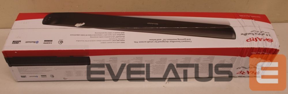 Interaktiivne lahendus Sharp SALE OUT. HT-SB107 2.0 Compact Soundbar for TV up to 32", HDMI ARC/CEC, Aux-in, Optical, Bluetooth, 65cm, Gloss Black | Yes | Soundbar Speaker | HT-SB107 | Gloss Black | No | USB port | DAMAGED PACKAGING | AUX in | Bluetooth | Wireless connection