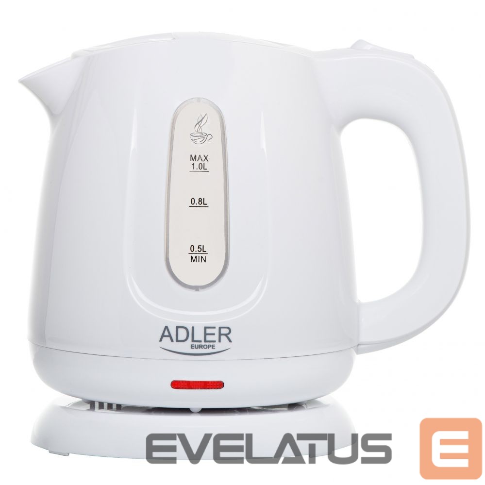 Veekeetja Adler Kettle | AD 1373 | Electric | 850 W | 1 L | Polypropylene | 360° rotational base | White