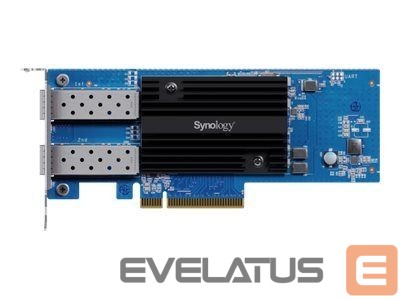 Üleminek Synology E25G30-F2 Dual-port 25GbE SFP28 add-in card designed to accelerate bandwidth-intensive workflows