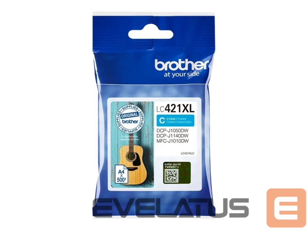Tarvikud ja tarvikud Brother LC421XLC Ink Cartridge, Cyan |