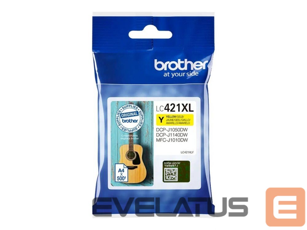 Tarvikud ja tarvikud Brother LC421XLY Ink Cartridge, Yellow |