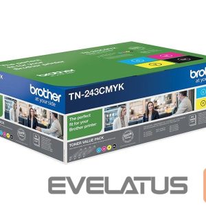 Tarvikud ja tarvikud Brother  TN-243CMYK, Toner Value Pack |  TN243CMYK |  TN243CMYK Value Pack - 4-pack - black, yellow, cyan, magenta - original - toner cartridge | Toner cartridge | Black, yellow, cyan, magenta 