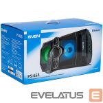 Juhtmevabad kõlarid Sven  SVEN PS-655 2x25W; LED display; TWS; FM radio; AUX; USB/SD-card support;Lighting; Microphone input (karaoke); Remote Control; Built-in equalizer 