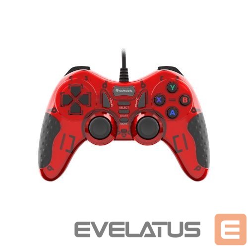 Kontroller Genesis Mangan 200 Gamepad, Red, Wired Mangan 200