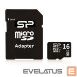 Mälukaardid Silicon power  16 GB, MicroSDHC, Flash memory class 10, SD adapter 