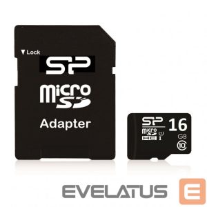Mälukaardid Silicon power  16 GB, MicroSDHC, Flash memory class 10, SD adapter 