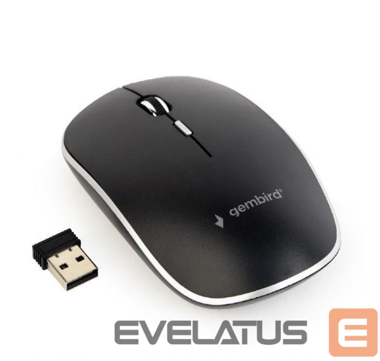 Arvutihiir Gembird Silent Wireless Optical Mouse MUSW-4BS-01 USB, Black