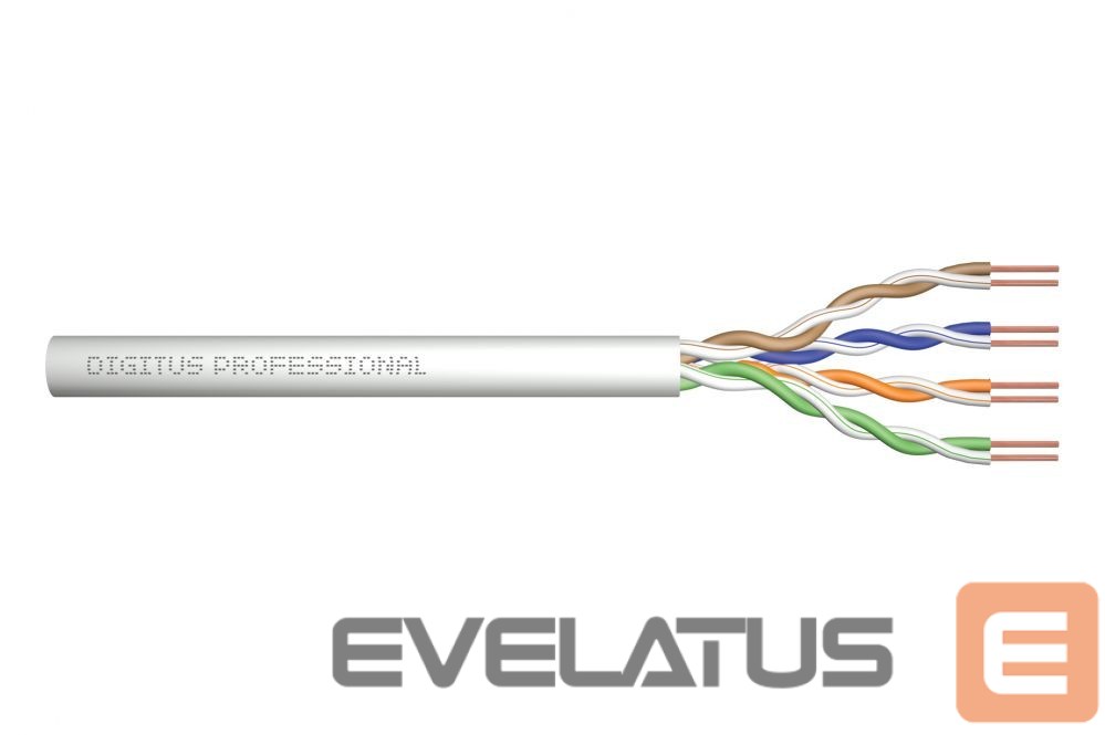 Kaabel Digitus Installation Cable CAT 6 U-UTP, 250 MHz Eca, AWG 23/1, 305 m, Drum