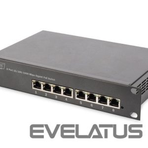 Server – muud tarvikud Digitus  8-port Gigabit Ethernet PoE switch DN-95317 10/100/1000 Mbps (RJ-45), Unmanaged, Rackmountable, Power supply type Internal, Ethernet LAN (RJ-45) ports 8 