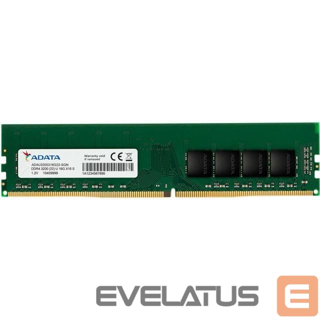 Operatiivmälu DDR4 ADATA Premier DDR4 RAM 16 GB, U-DIMM, 3200 MHz, PC/server, Registered No, ECC No