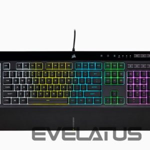 Arvuti klaviatuur Corsair  K55 RGB PRO Gaming keyboard, RGB LED light, US, Wired, Black 